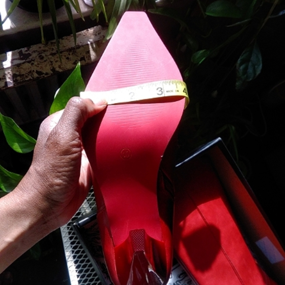 Dolls Kill Red Pointed-Toe Mid-Calf Heeled Boots - Picture 13 of 16